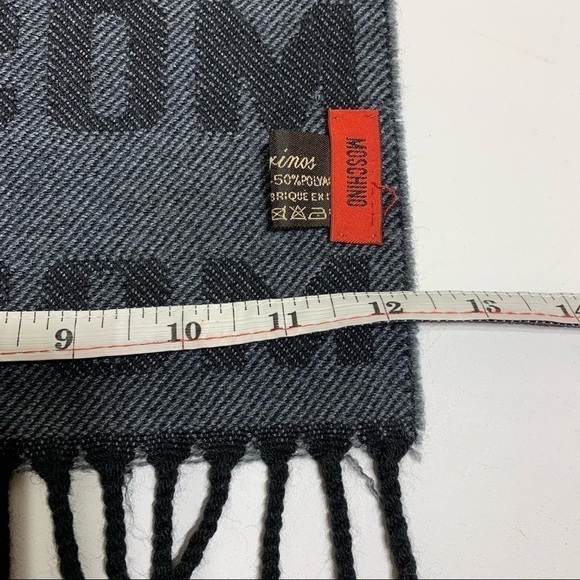 Moschino 50% wool mens scarf 60” long - Picture 2 of 3